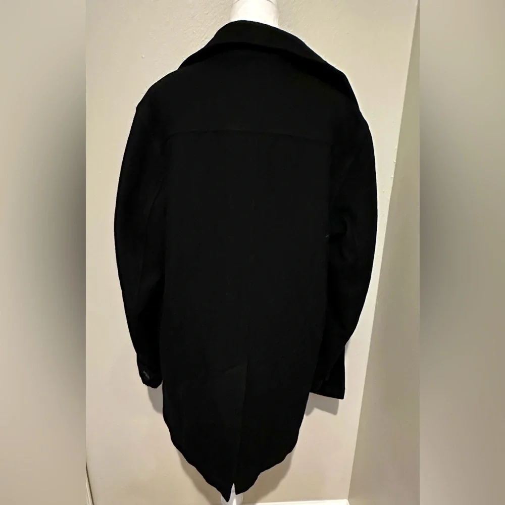 Gap Women’s Wool Blend Hidden Button Black‎ Topcoat Size S